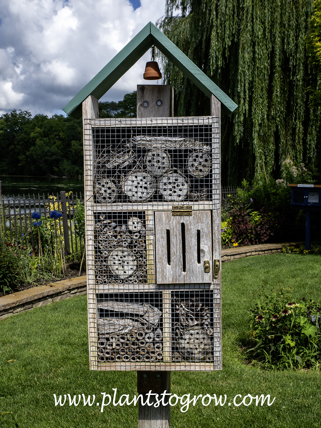 Bee house
This particular bee house provides cozy spaces for solitary bees, who are incredibly efficient at pollinating.